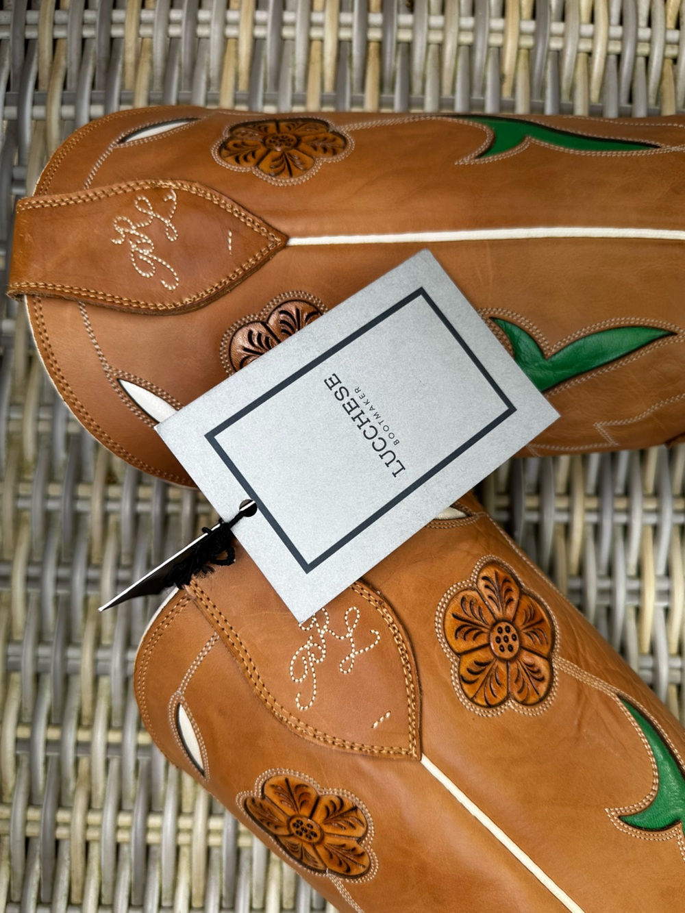 NWT Lucchese x Ralph Lauren Polo Western Boots 10 Cowboy Cowgirl Tobacco USA - Picture 5 of 13